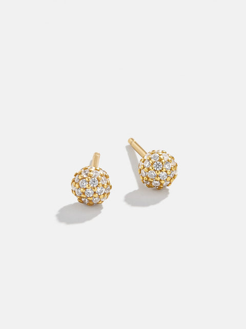 Dorothea 18K Gold Earrings - Gold/Pavé