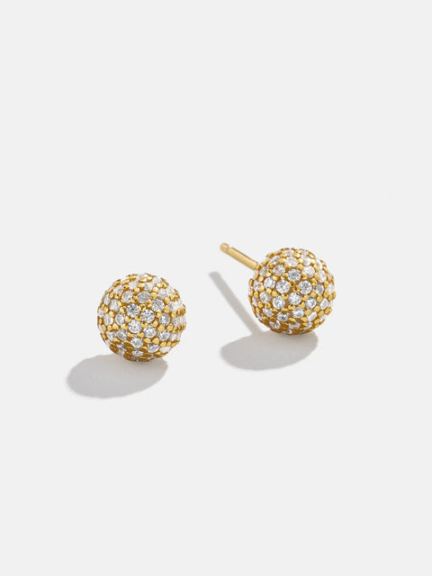 Dorothea 18K Gold Earrings - Gold/Pavé