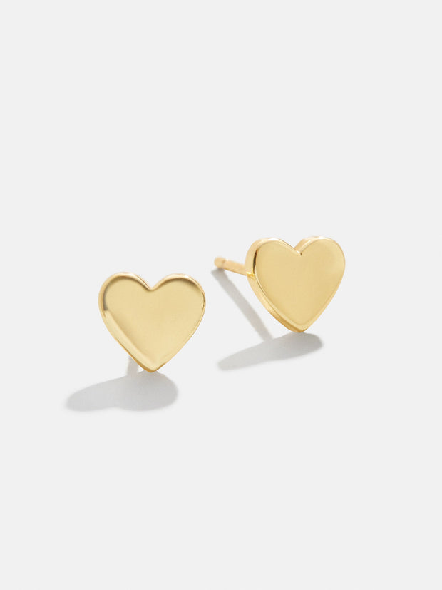 Whole Lotta Heart 18K Gold Kids' Earrings - Gold