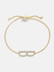 East West Initial Bracelet - Gold/Pavé