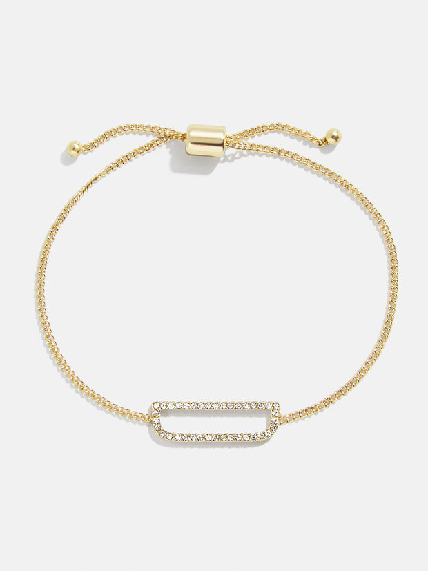 East West Initial Bracelet - Gold/Pavé