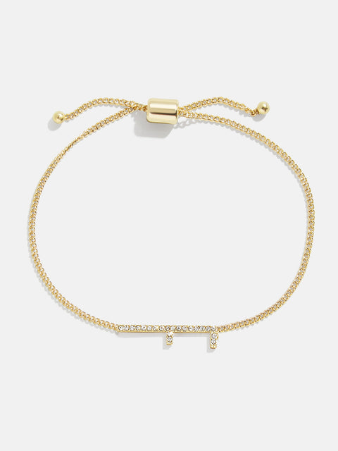 East West Initial Bracelet - Gold/Pavé