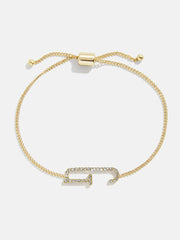 East West Initial Bracelet - Gold/Pavé