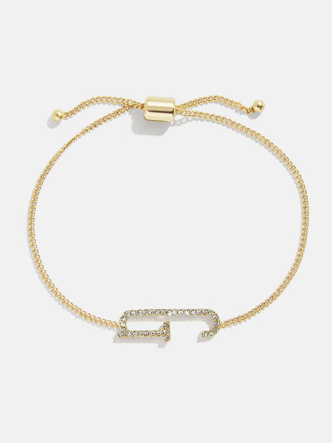 East West Initial Bracelet - Gold/Pavé