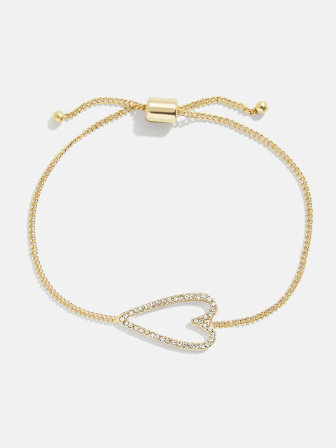 East West Initial Bracelet - Gold/Pavé