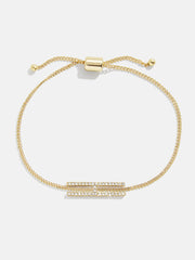 East West Initial Bracelet - Gold/Pavé