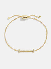 East West Initial Bracelet - Gold/Pavé