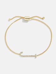 East West Initial Bracelet - Gold/Pavé