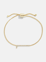 East West Initial Bracelet - Gold/Pavé