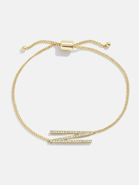 East West Initial Bracelet - Gold/Pavé