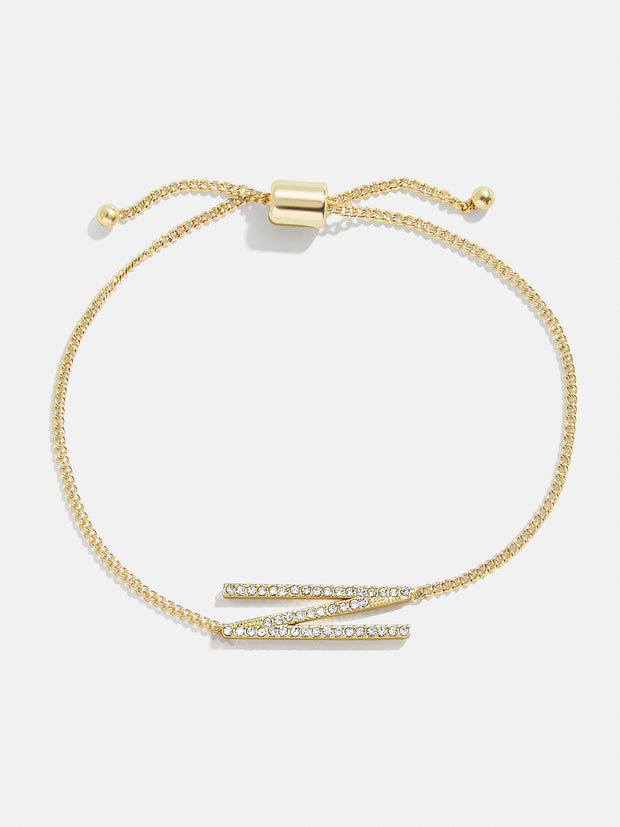 East West Initial Bracelet - Gold/Pavé