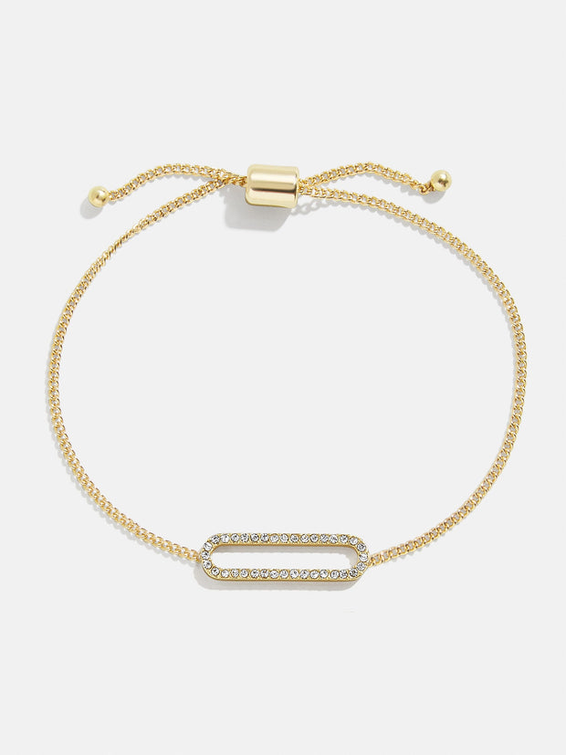 East West Initial Bracelet - Gold/Pavé