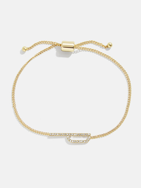 East West Initial Bracelet - Gold/Pavé