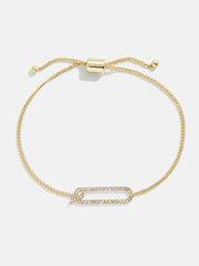 East West Initial Bracelet - Gold/Pavé