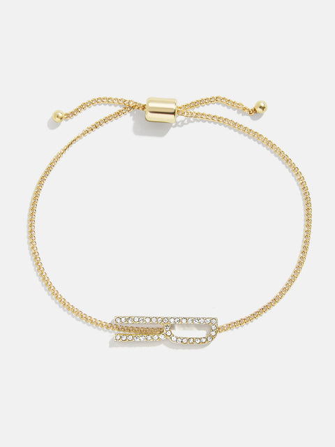 East West Initial Bracelet - Gold/Pavé