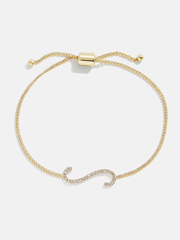 East West Initial Bracelet - Gold/Pavé