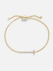 East West Initial Bracelet - Gold/Pavé