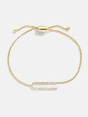 East West Initial Bracelet - Gold/Pavé