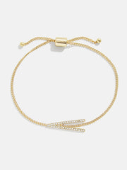 East West Initial Bracelet - Gold/Pavé