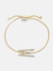 East West Initial Bracelet - Gold/Pavé