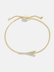 East West Initial Bracelet - Gold/Pavé