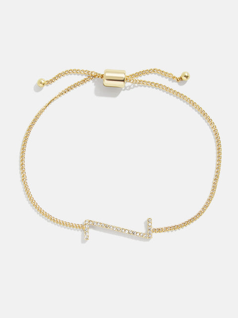 East West Initial Bracelet - Gold/Pavé