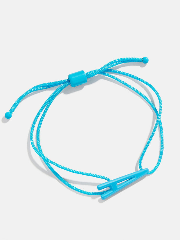 East West Initial Cord Bracelet - Aqua