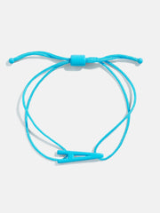 East West Initial Cord Bracelet - Aqua