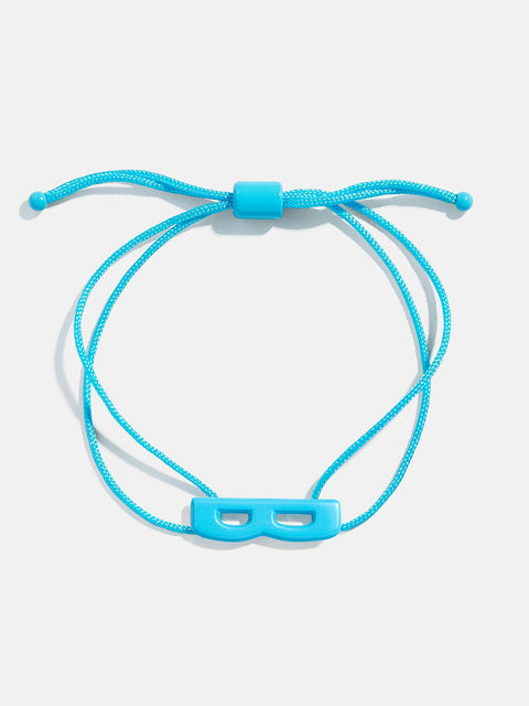 East West Initial Cord Bracelet - Aqua