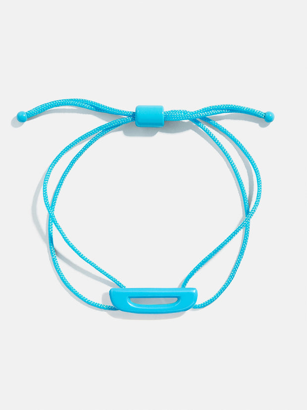 East West Initial Cord Bracelet - Aqua