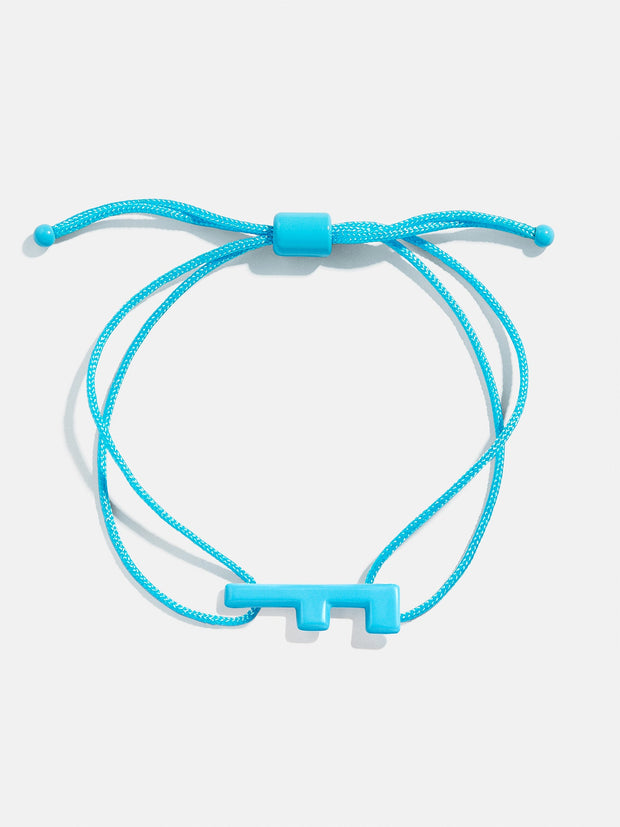 East West Initial Cord Bracelet - Aqua