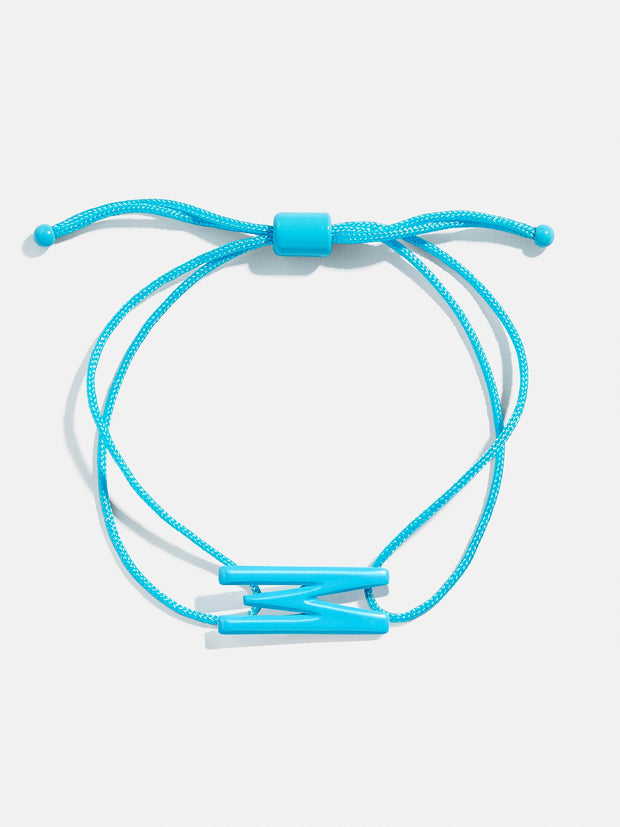 East West Initial Cord Bracelet - Aqua