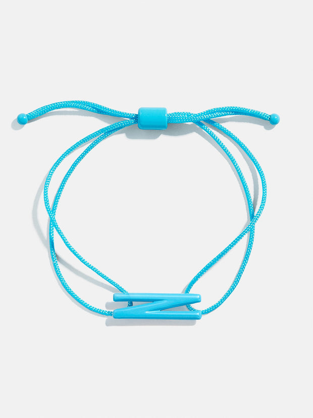 East West Initial Cord Bracelet - Aqua