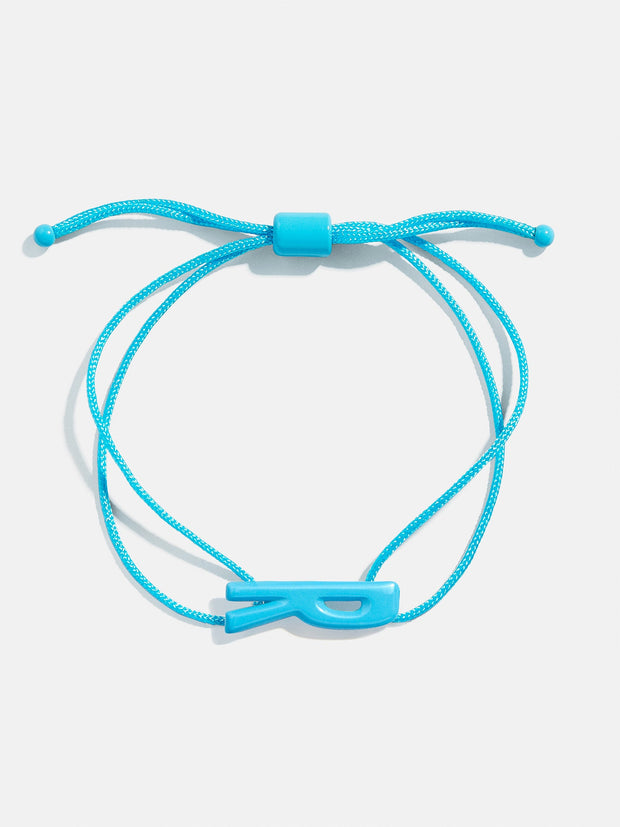 East West Initial Cord Bracelet - Aqua