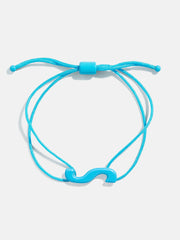 East West Initial Cord Bracelet - Aqua