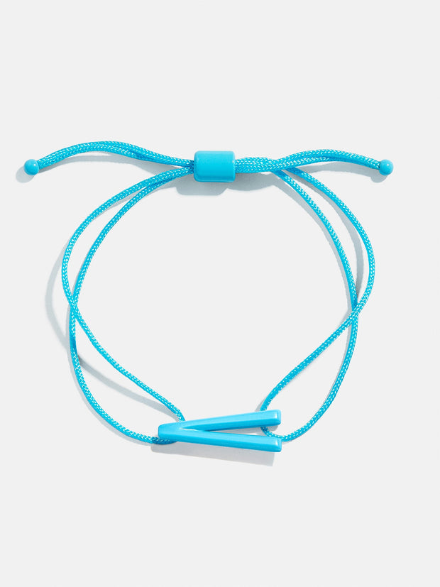 East West Initial Cord Bracelet - Aqua