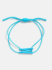 East West Initial Cord Bracelet - Aqua