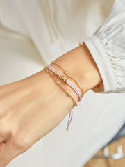 Custom Cord Bracelet - Light Pink