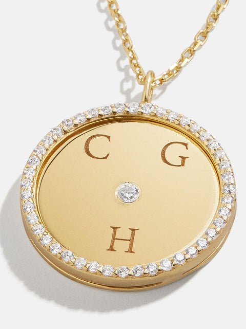 Classic 18K Gold Custom Medallion Necklace - Gold