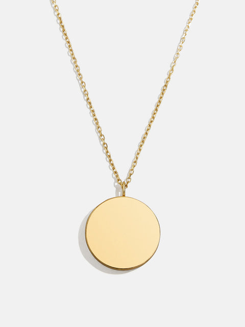 Classic 18K Gold Custom Medallion Necklace - Gold