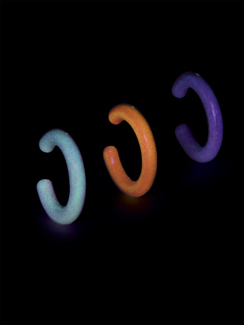 You Glow Girl Ear Cuff Set - White/Orange/Purple