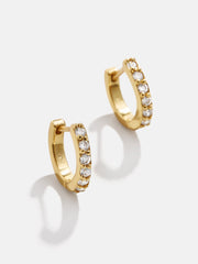 Tori 18K Gold Kids' Earrings - Gold/Pavé