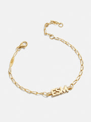 18K Gold Mini Initial Custom Bracelet - Gold