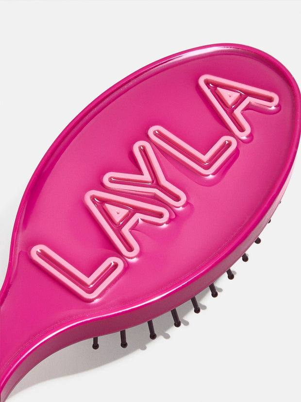 Fine Line Mini Custom Hair Brush - Magenta/Light Pink