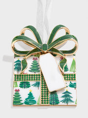 Pining For Presents Ornament - Green Print