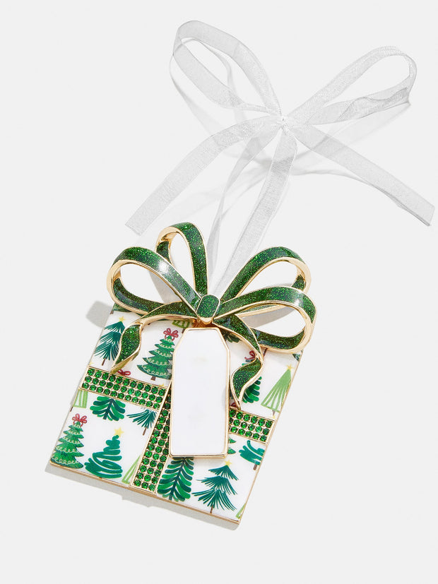 Pining For Presents Ornament - Green Print