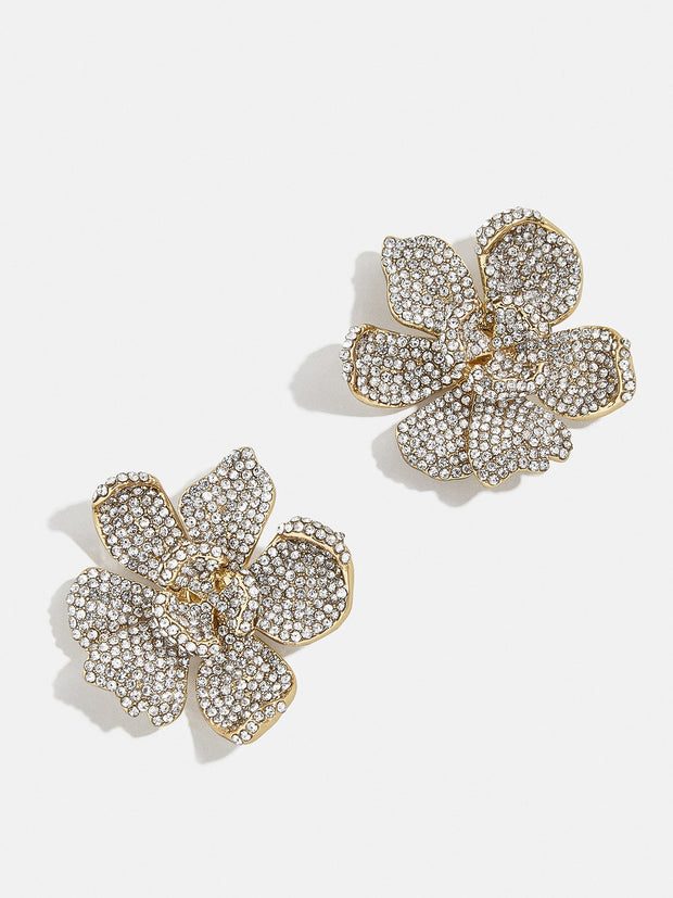 Daffodil Earrings - Gold/Pavé