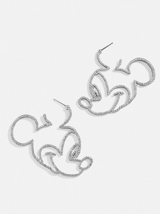 Mickey Mouse Disney Outline Earrings - Mickey Mouse