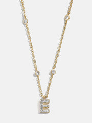 Pavé Initial Yasmine Necklace - Gold/Pavé