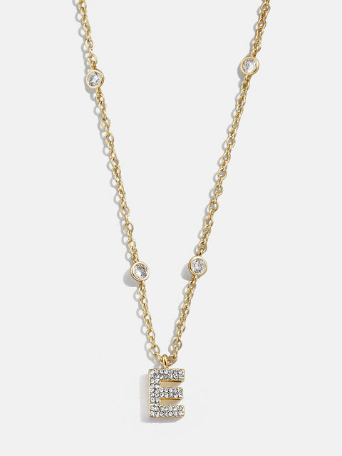 Pavé Initial Yasmine Necklace - Gold/Pavé